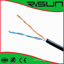 Cobre de fábrica CCA 24AWG Cable UTP Cat5e 2 pares